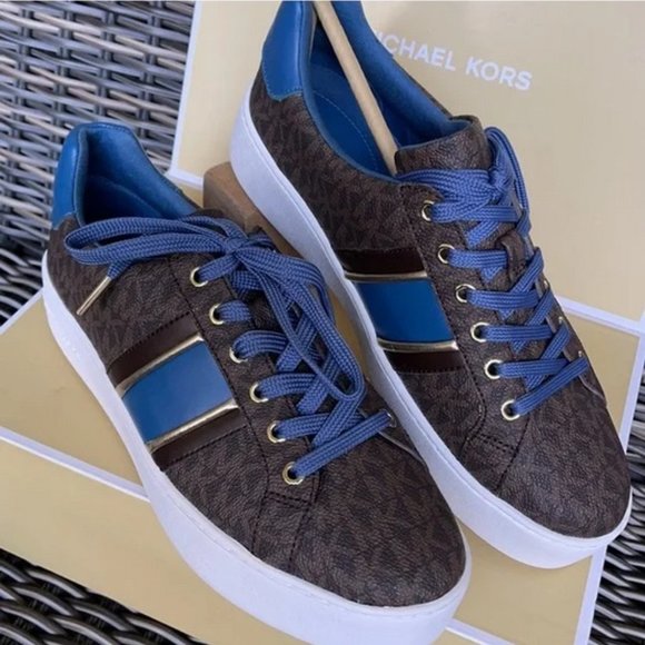 Michael Kors Poppy Stripe Lace Up MK Sig Small WMNS - Picture 9 of 16